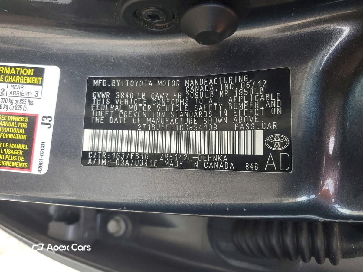 Toyota Corolla 2012