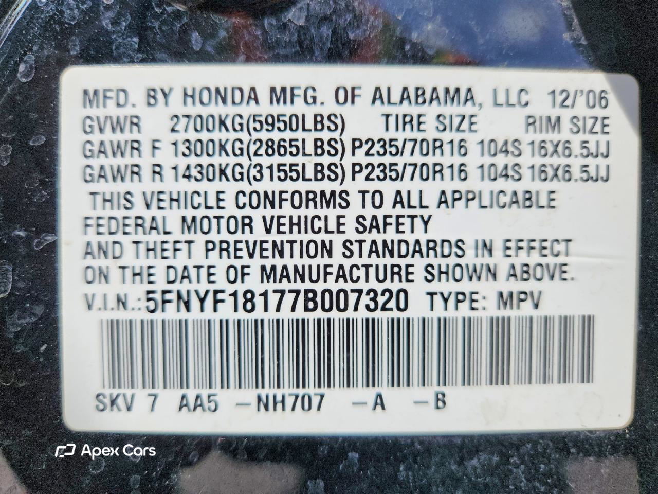 Honda Pilot 2007
