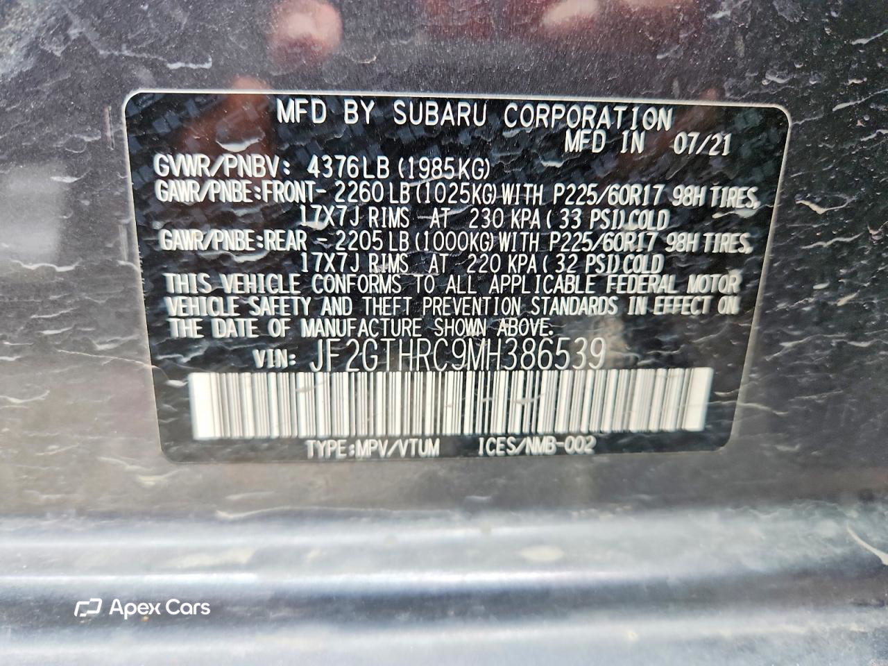 Subaru XV 2021
