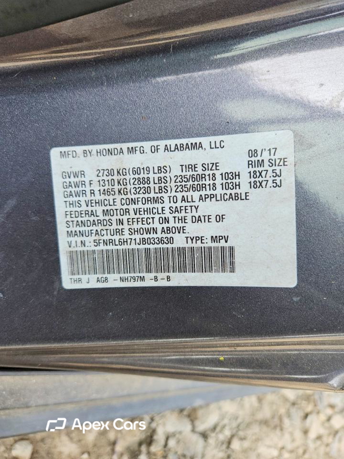 Honda Odyssey 2018