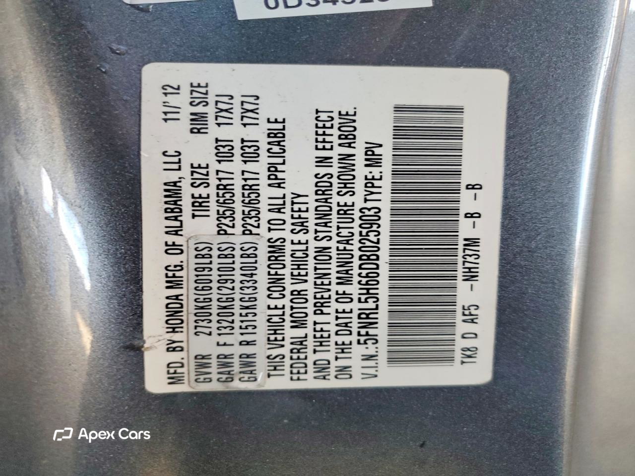 Honda Odyssey 2013