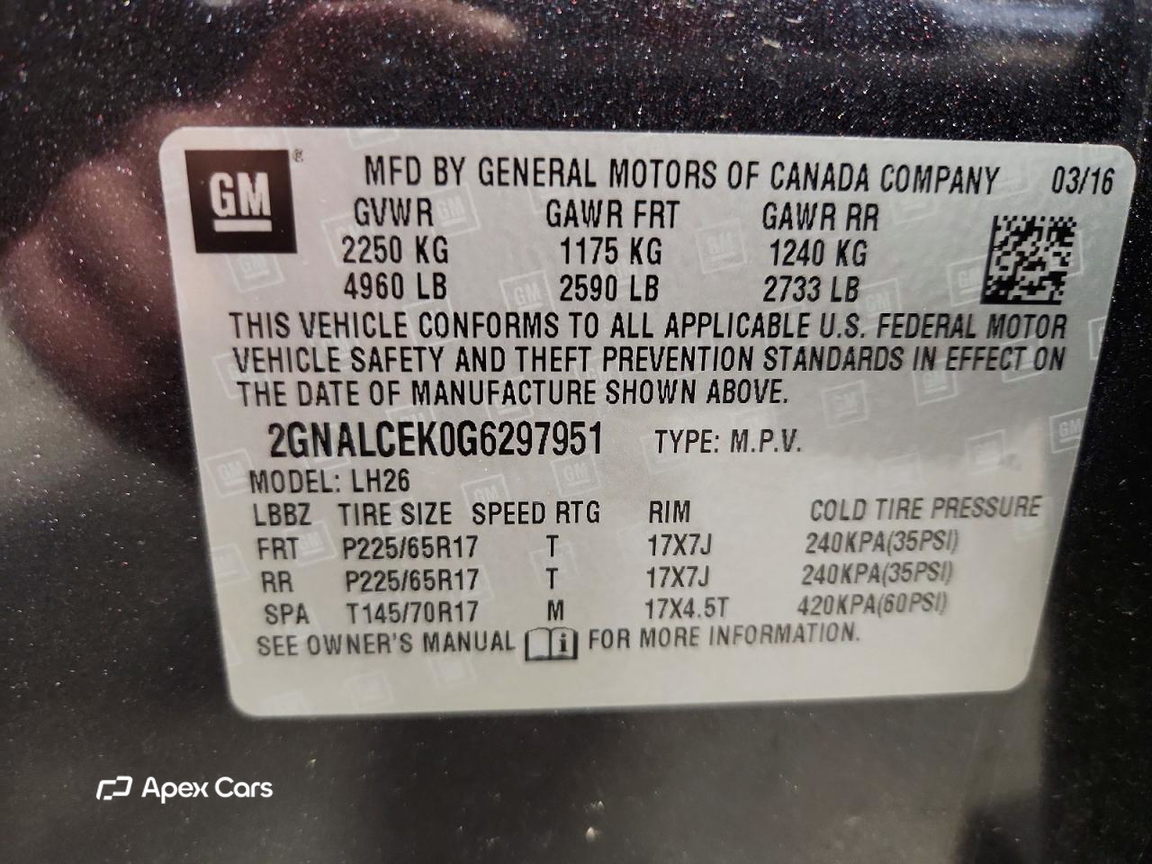 Chevrolet Equinox 2016