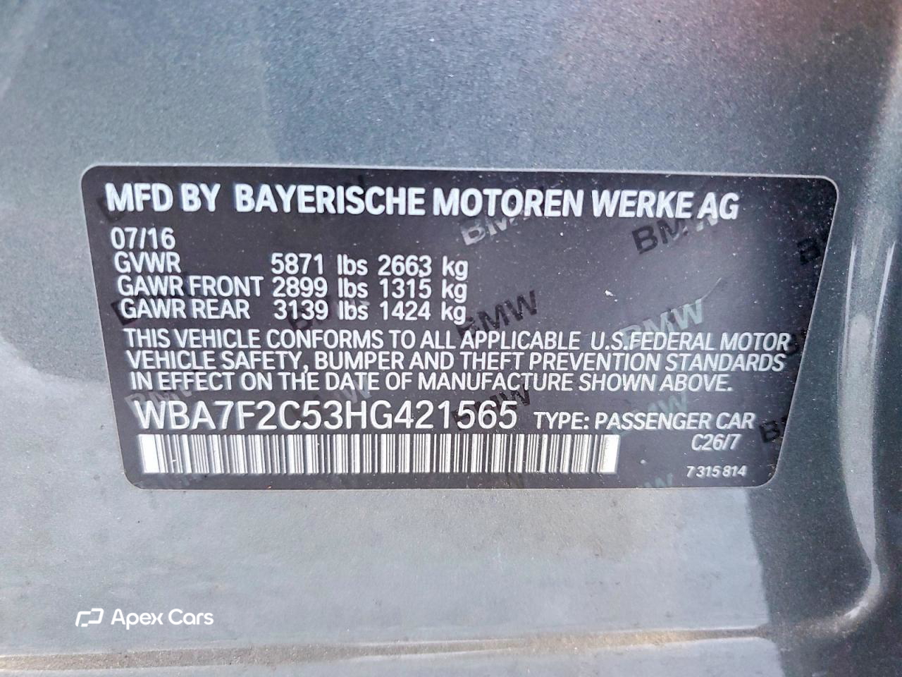 BMW Series 7 2017