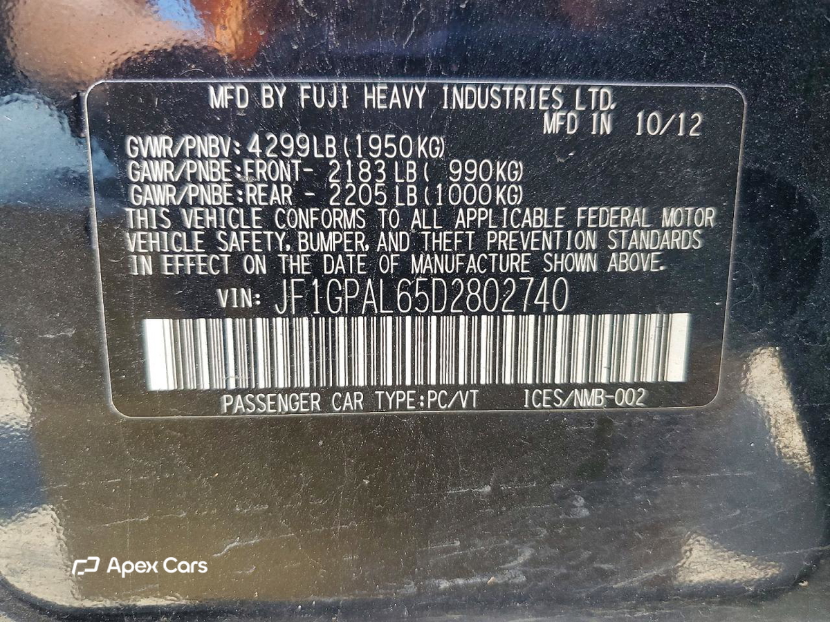 Subaru Impreza 2013