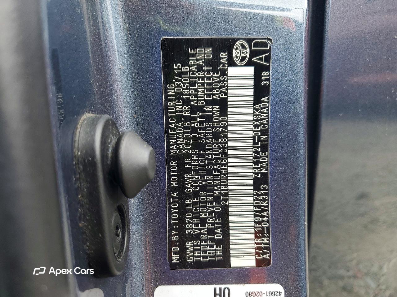 Toyota Corolla 2015