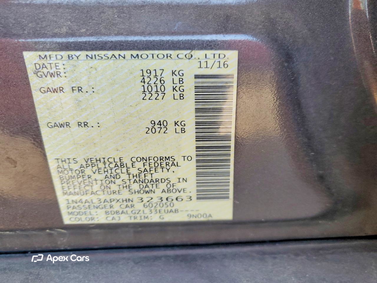 Nissan Altima 2017