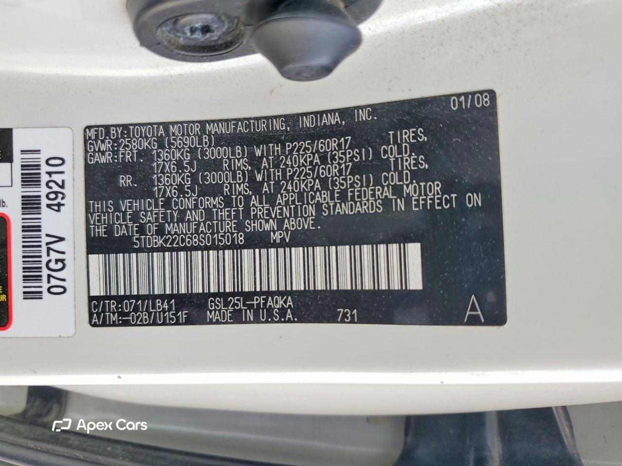 Toyota Sienna 2008