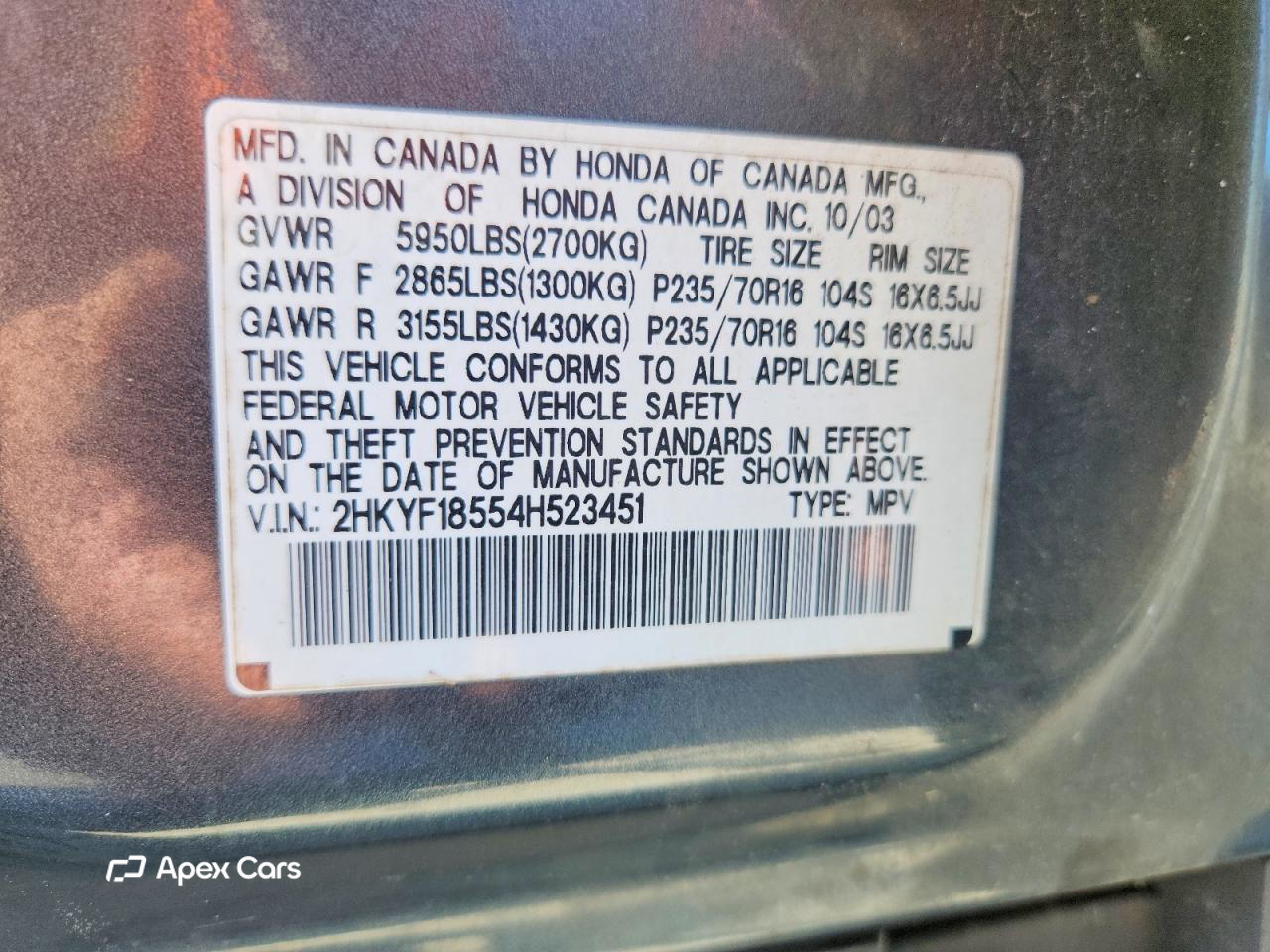 Honda Pilot 2004