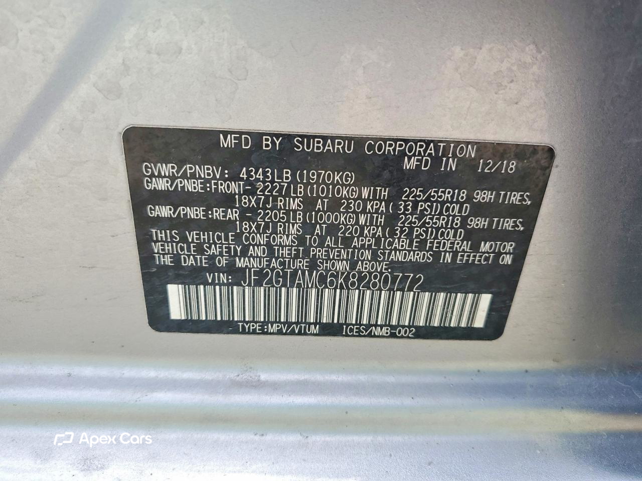Subaru XV 2019