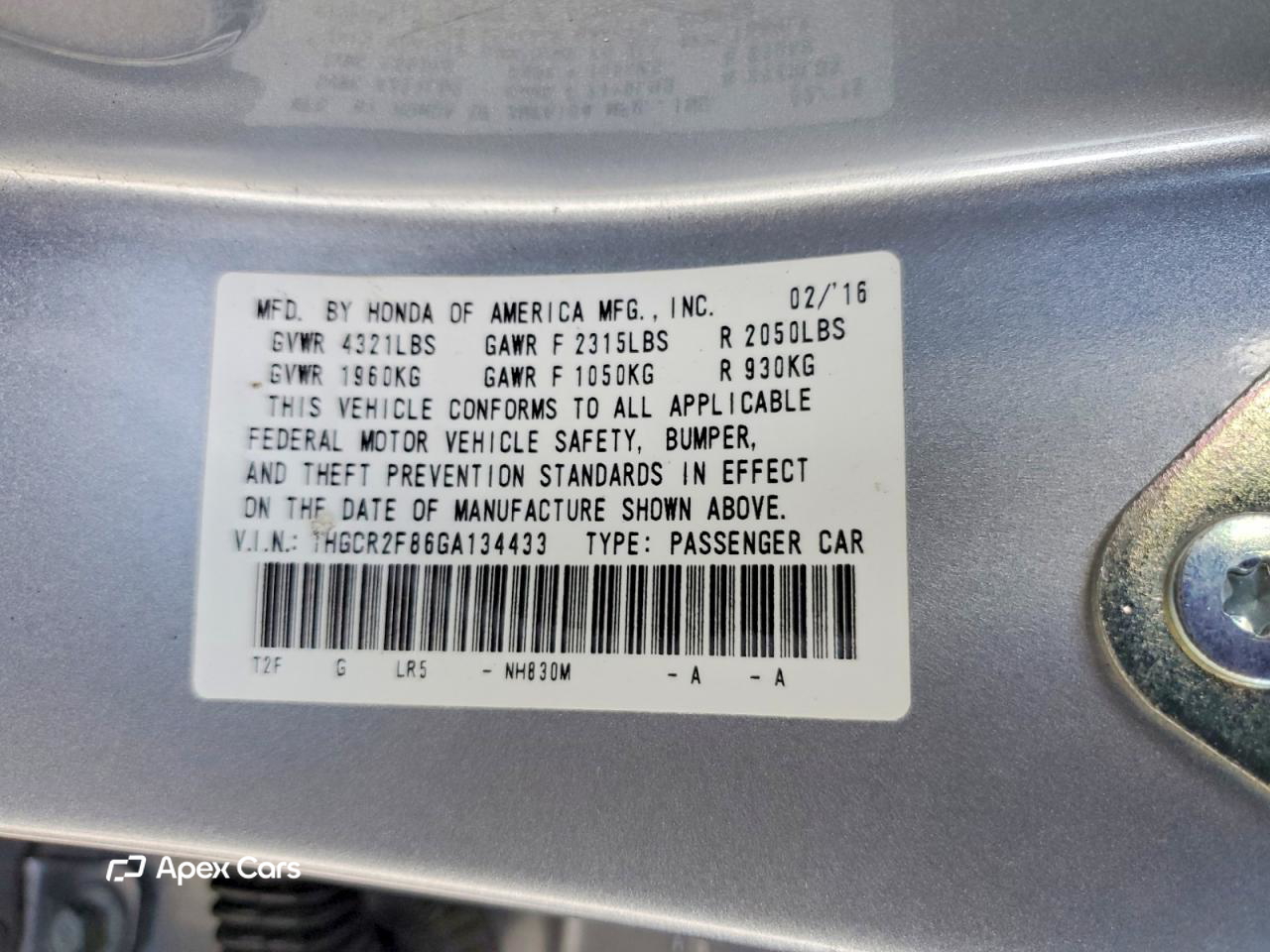 Honda Accord 2016