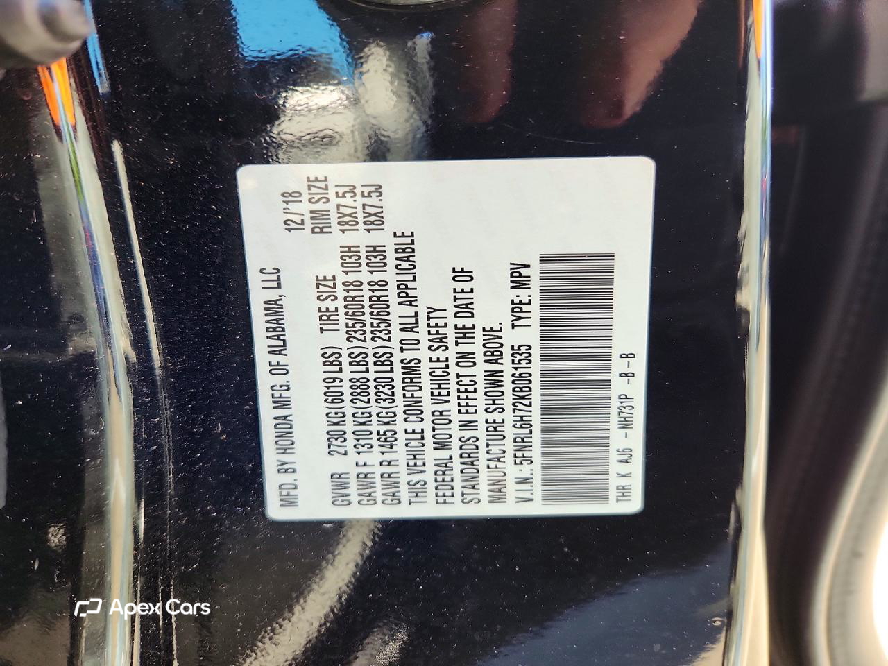 Honda Odyssey 2019