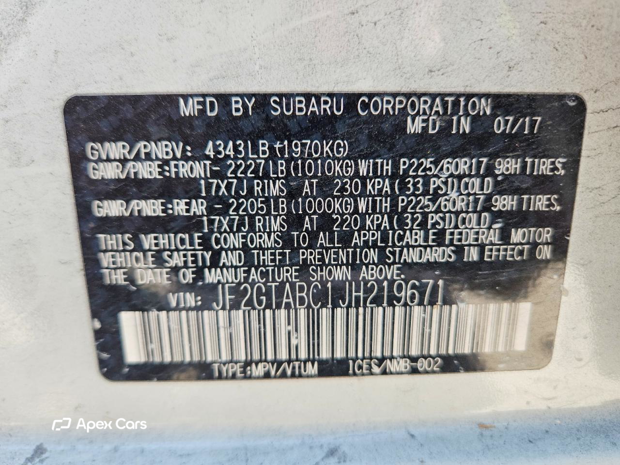 Subaru XV 2018