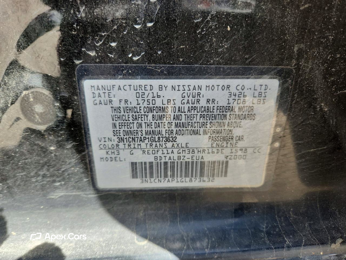 Nissan Versa 2016