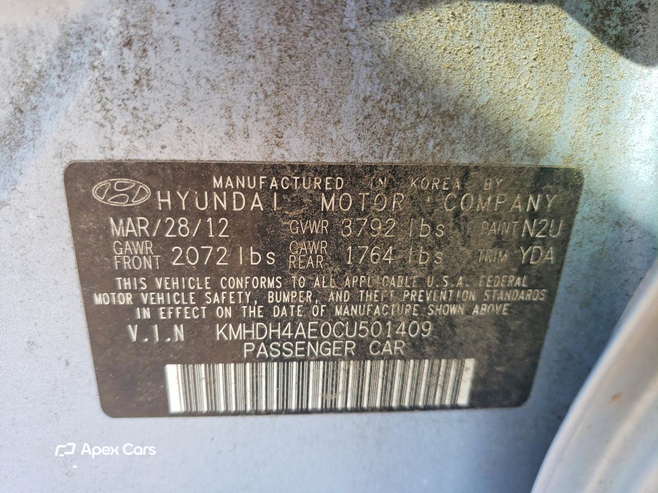 Hyundai Elantra 2012