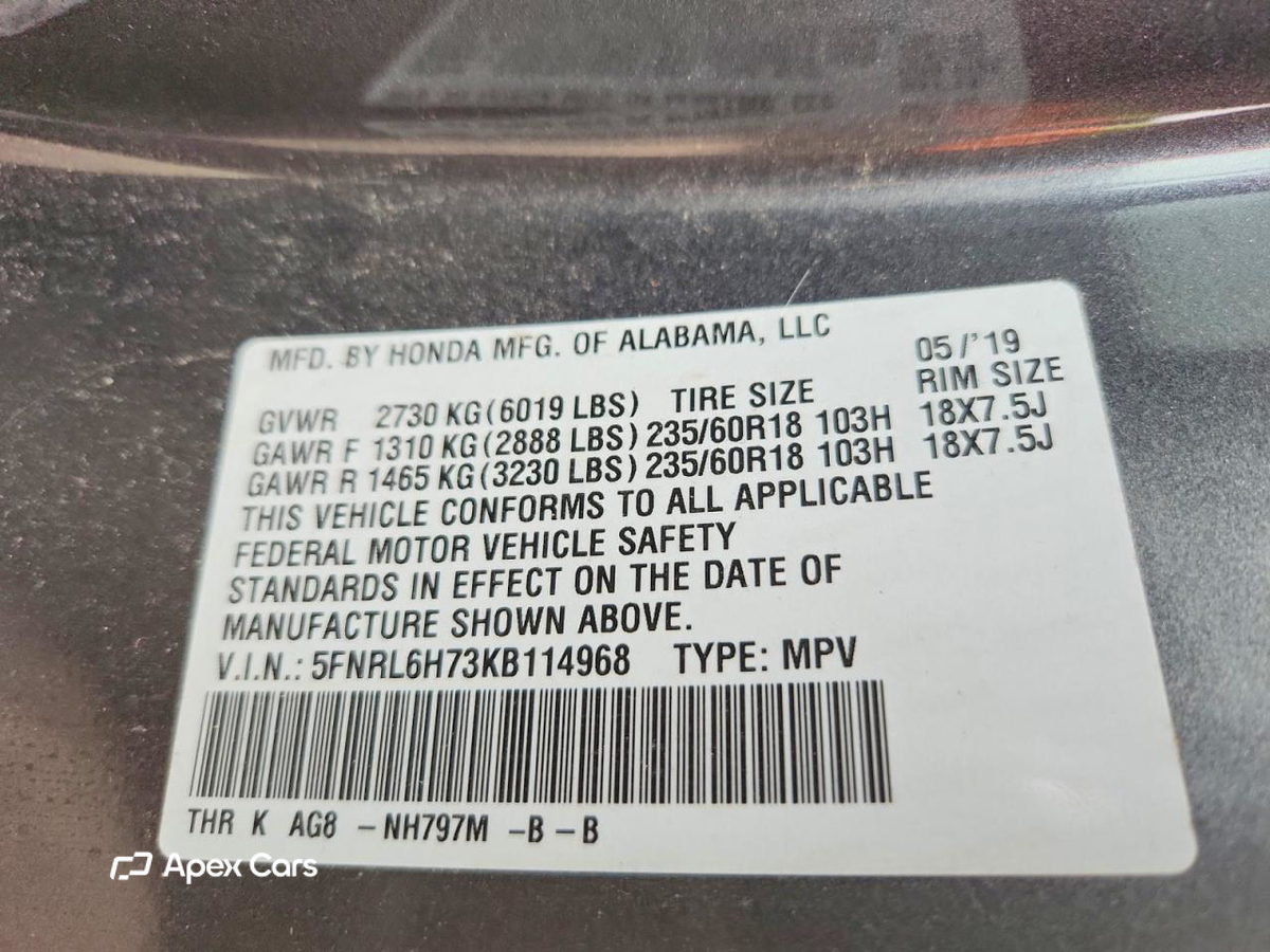Honda Odyssey 2019