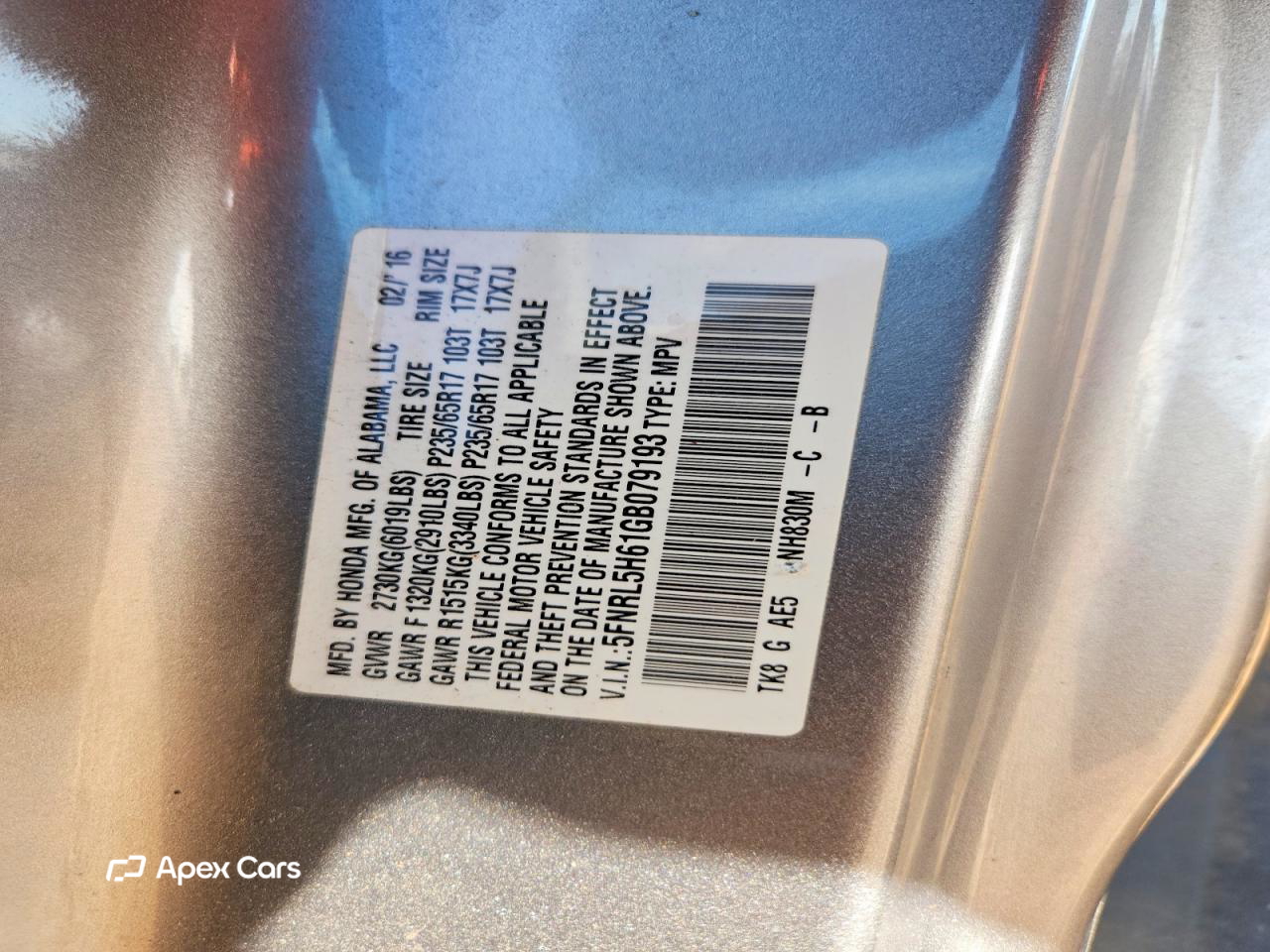 Honda Odyssey 2016