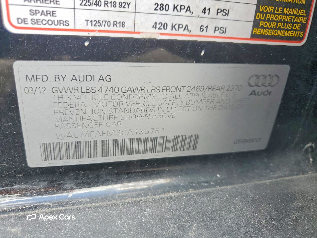 Audi A3 2012