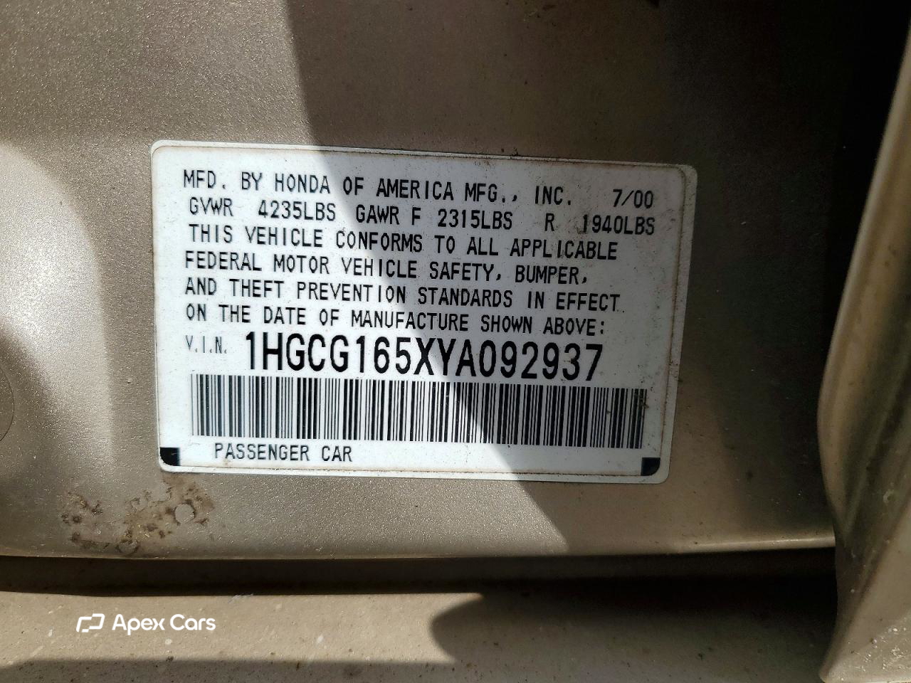 Honda Accord 2000