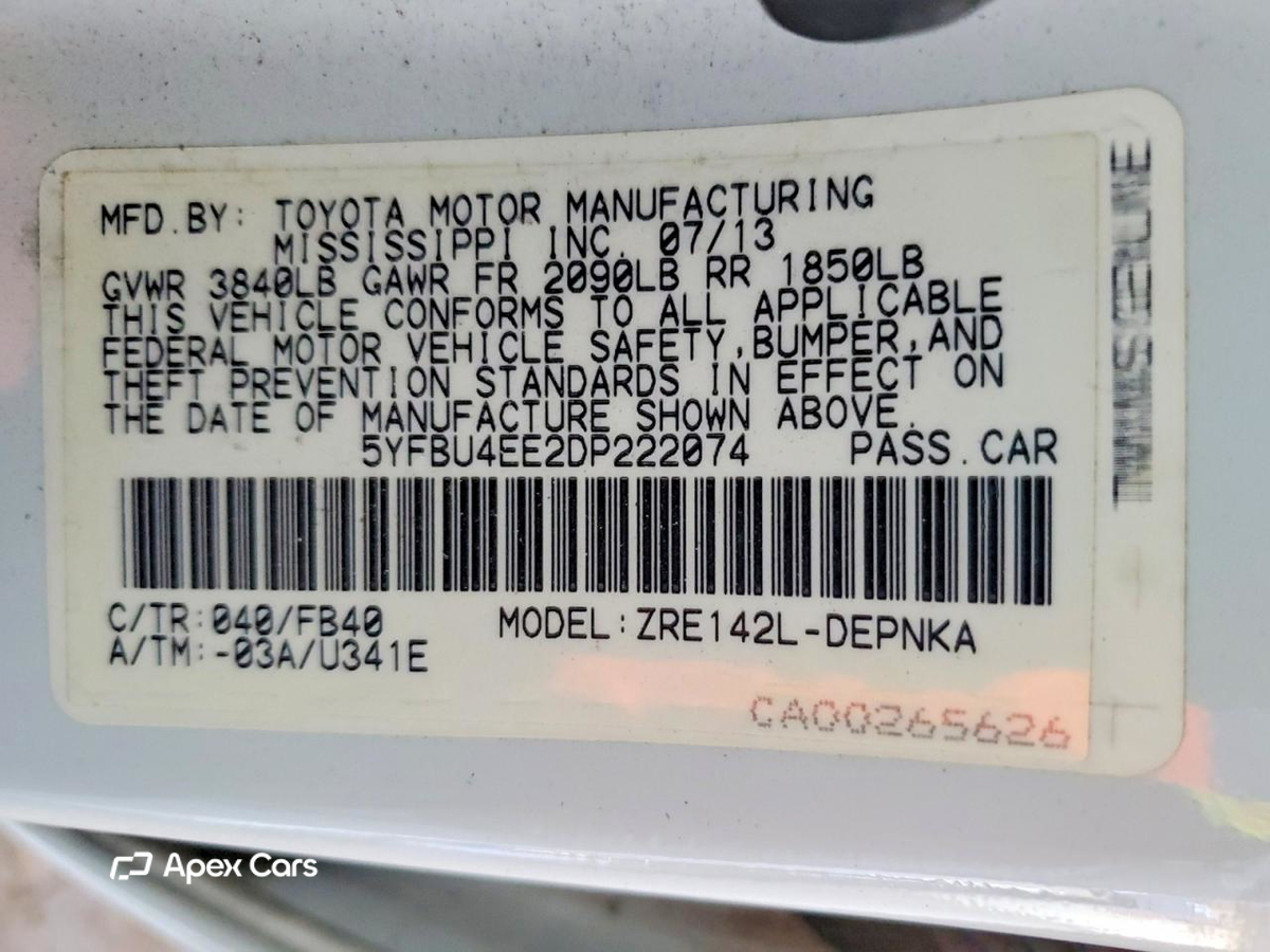 Toyota Corolla 2013
