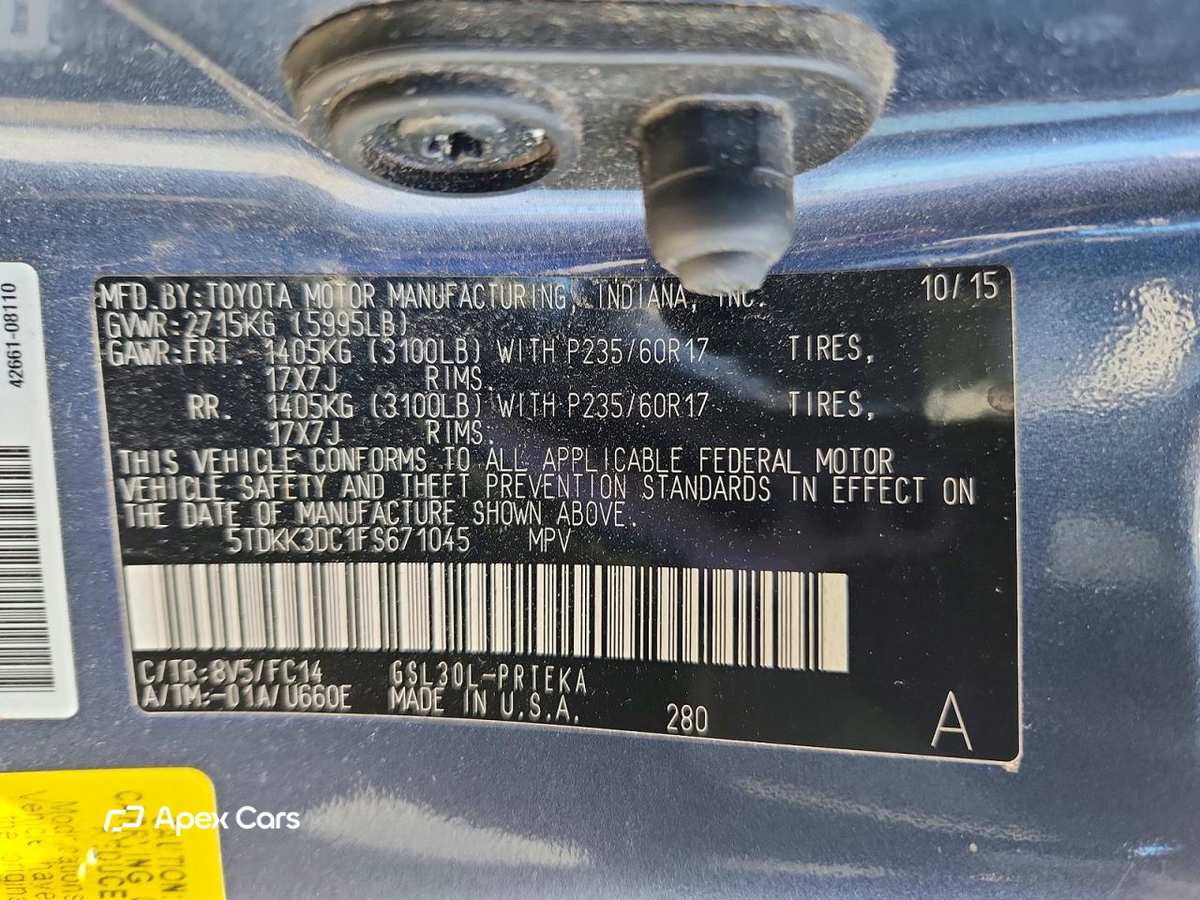 Toyota Sienna 2015