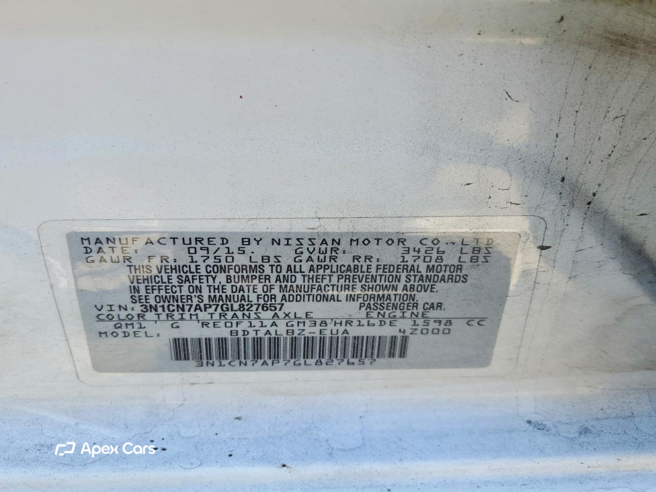 Nissan Versa 2016