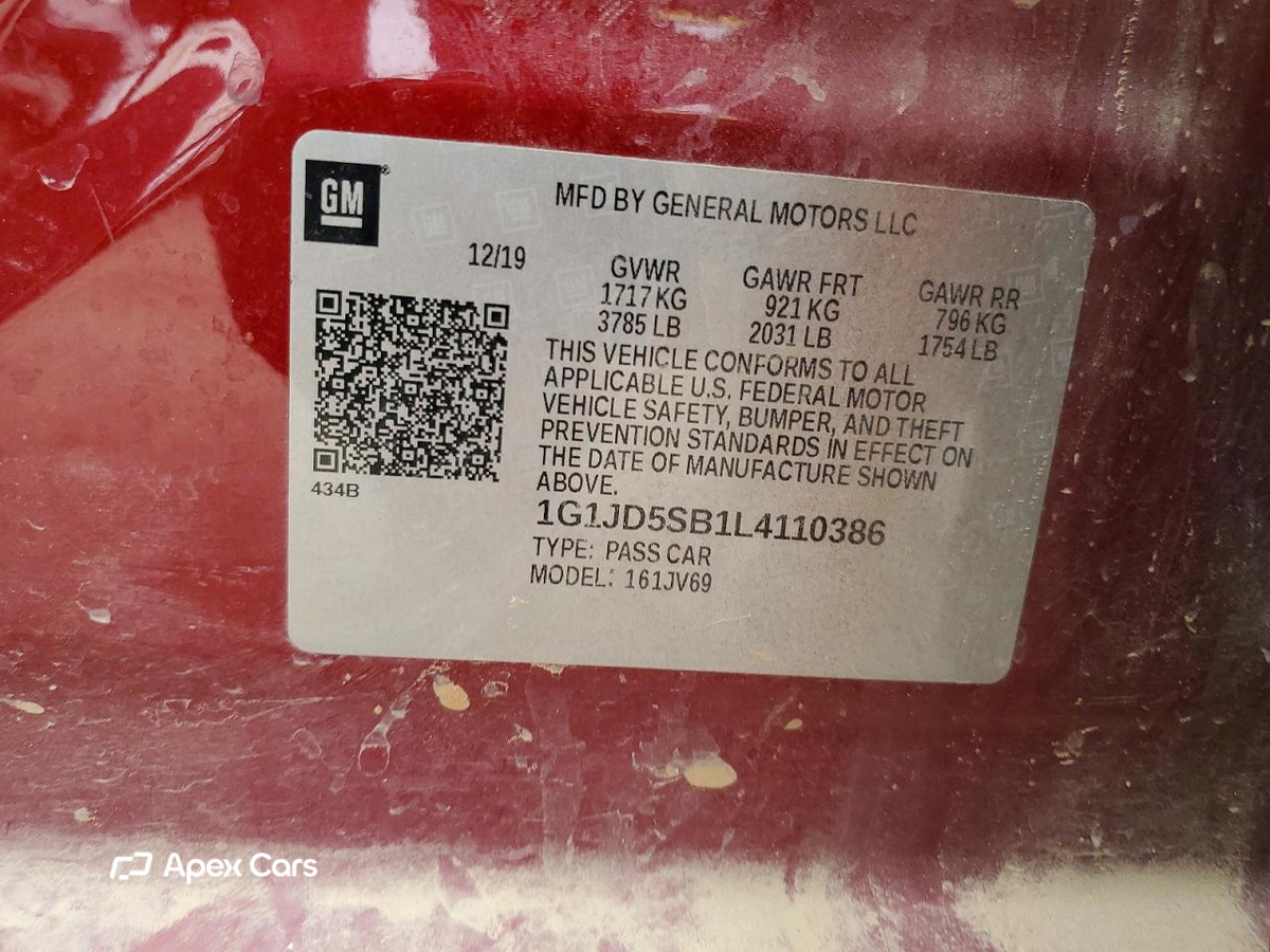 Chevrolet Sonic 2020