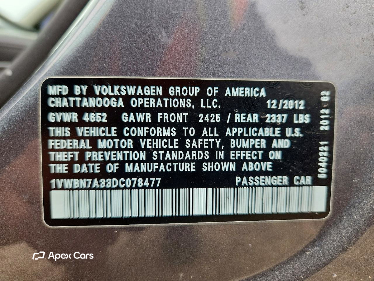 Volkswagen Passat 2013