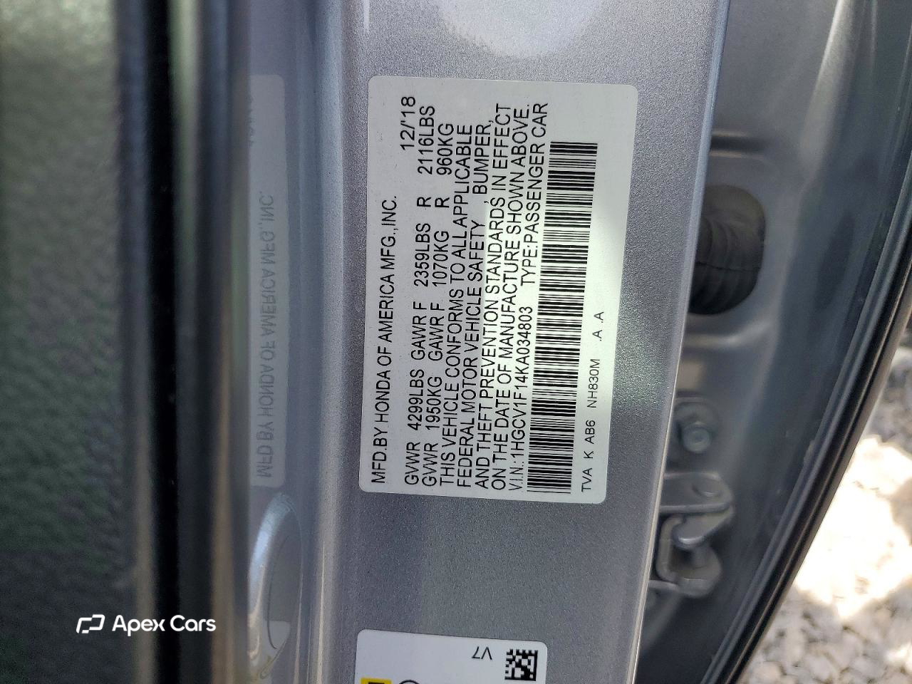 Honda Accord 2019