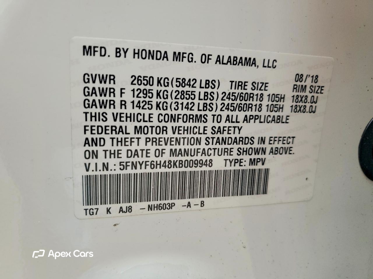 Honda Pilot 2019