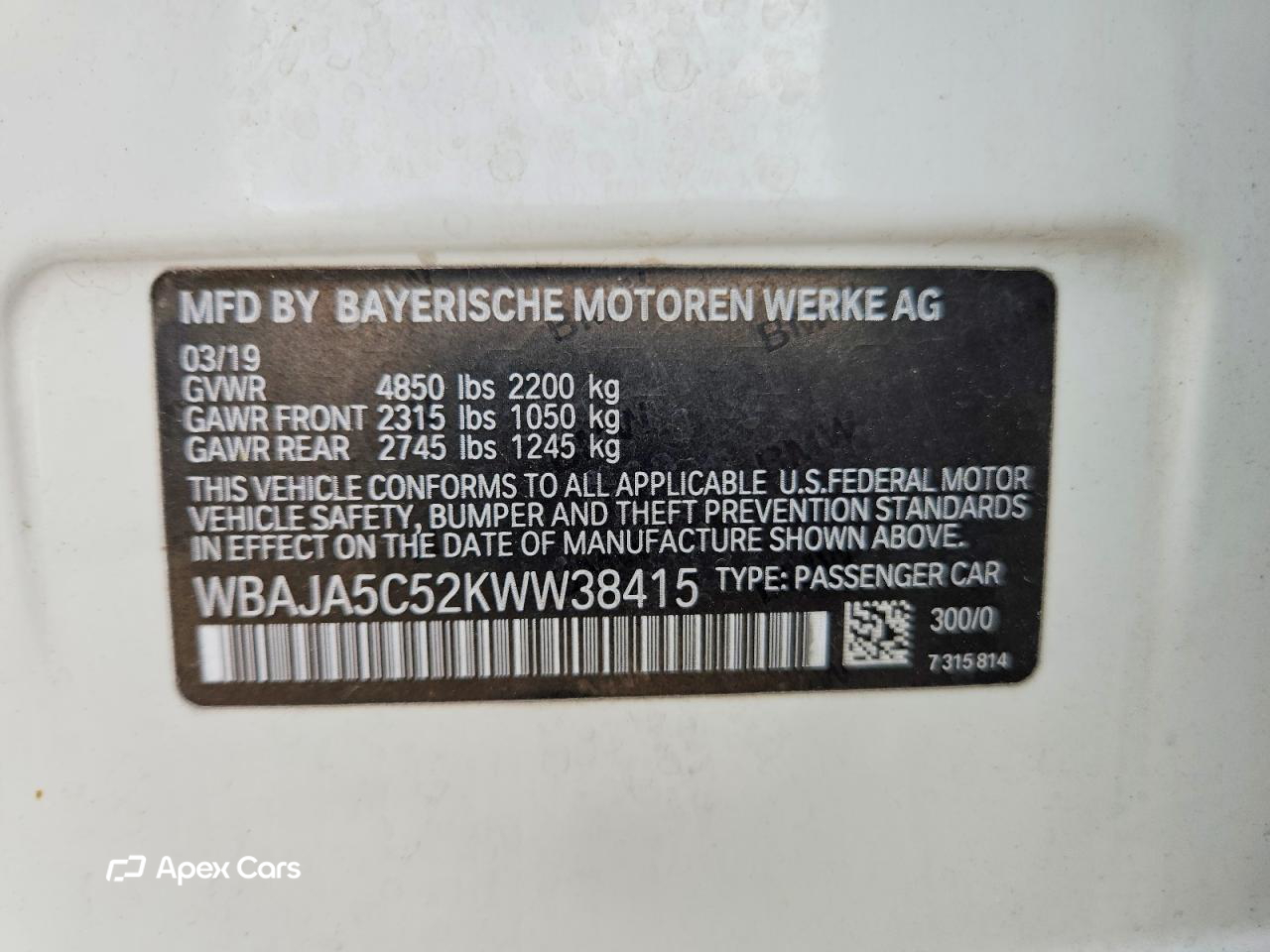 BMW Series 5 2019