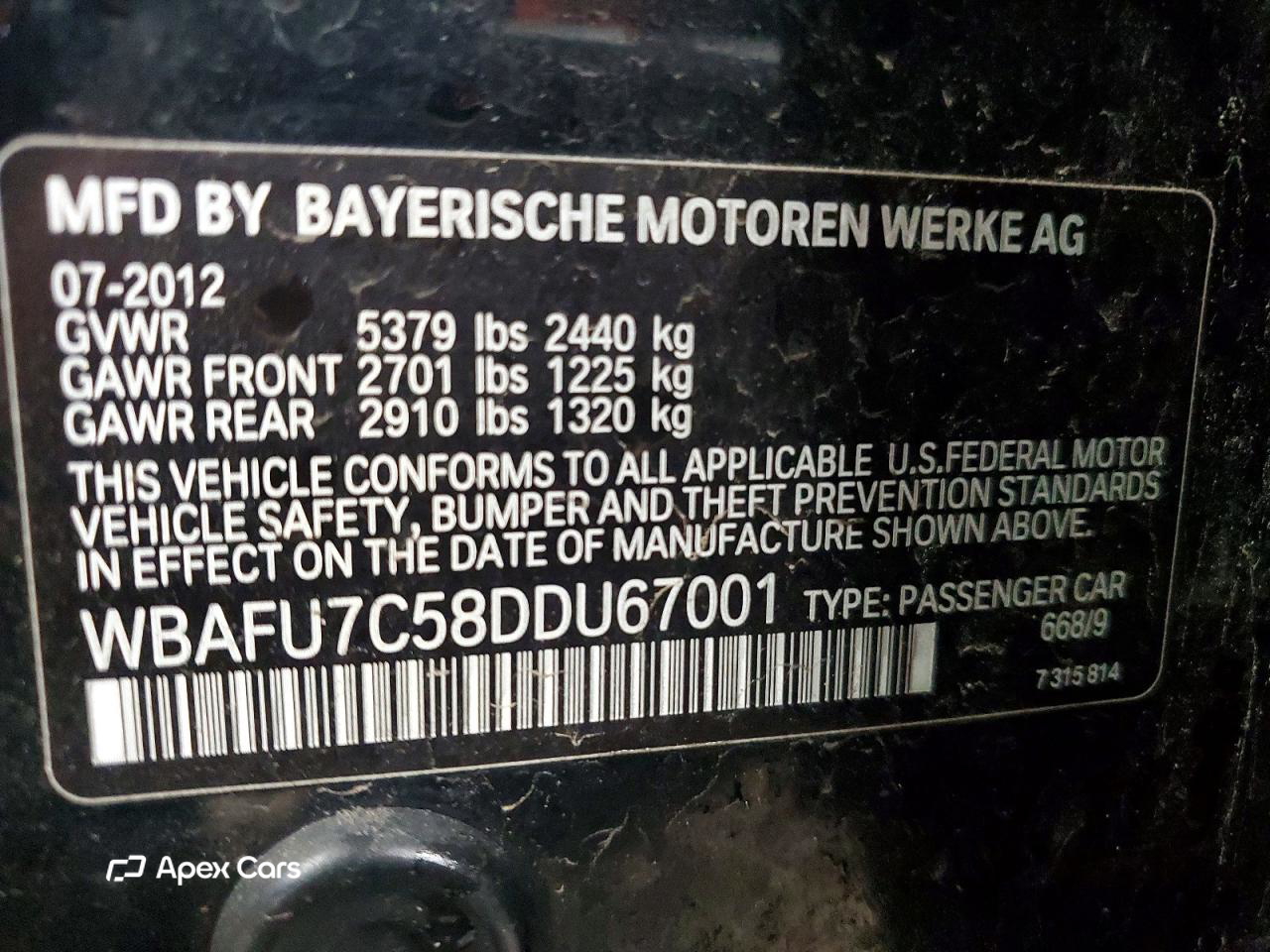 BMW Series 5 2013