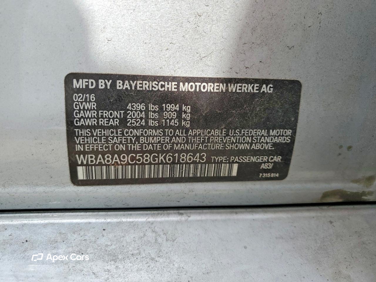 BMW Series 3 2016