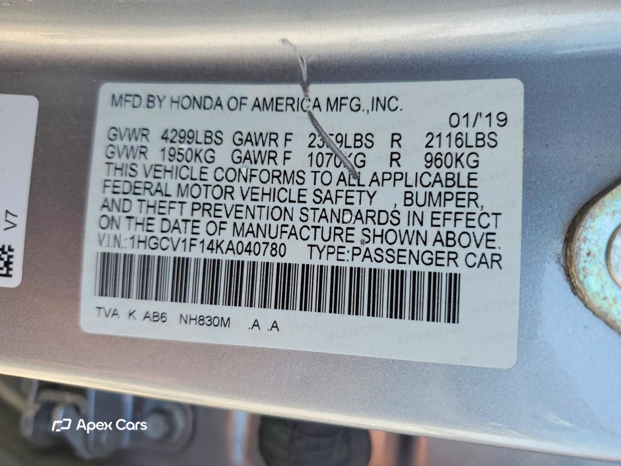Honda Accord 2019
