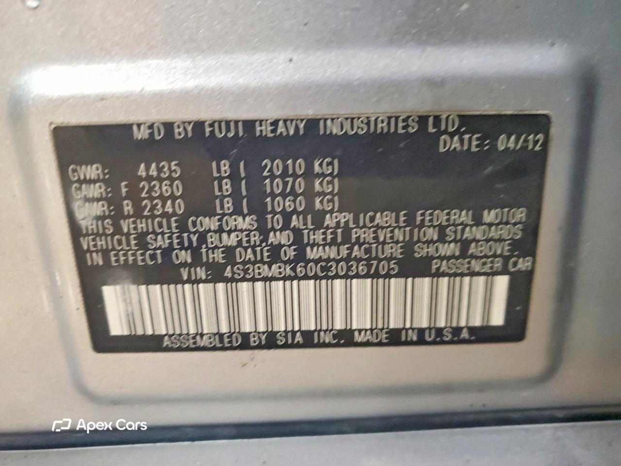 Subaru Legacy 2012