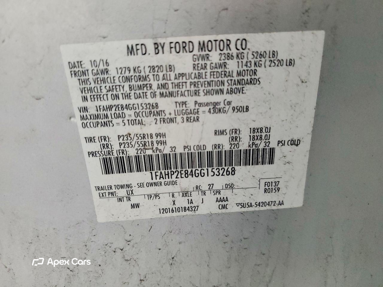 Ford Taurus 2016