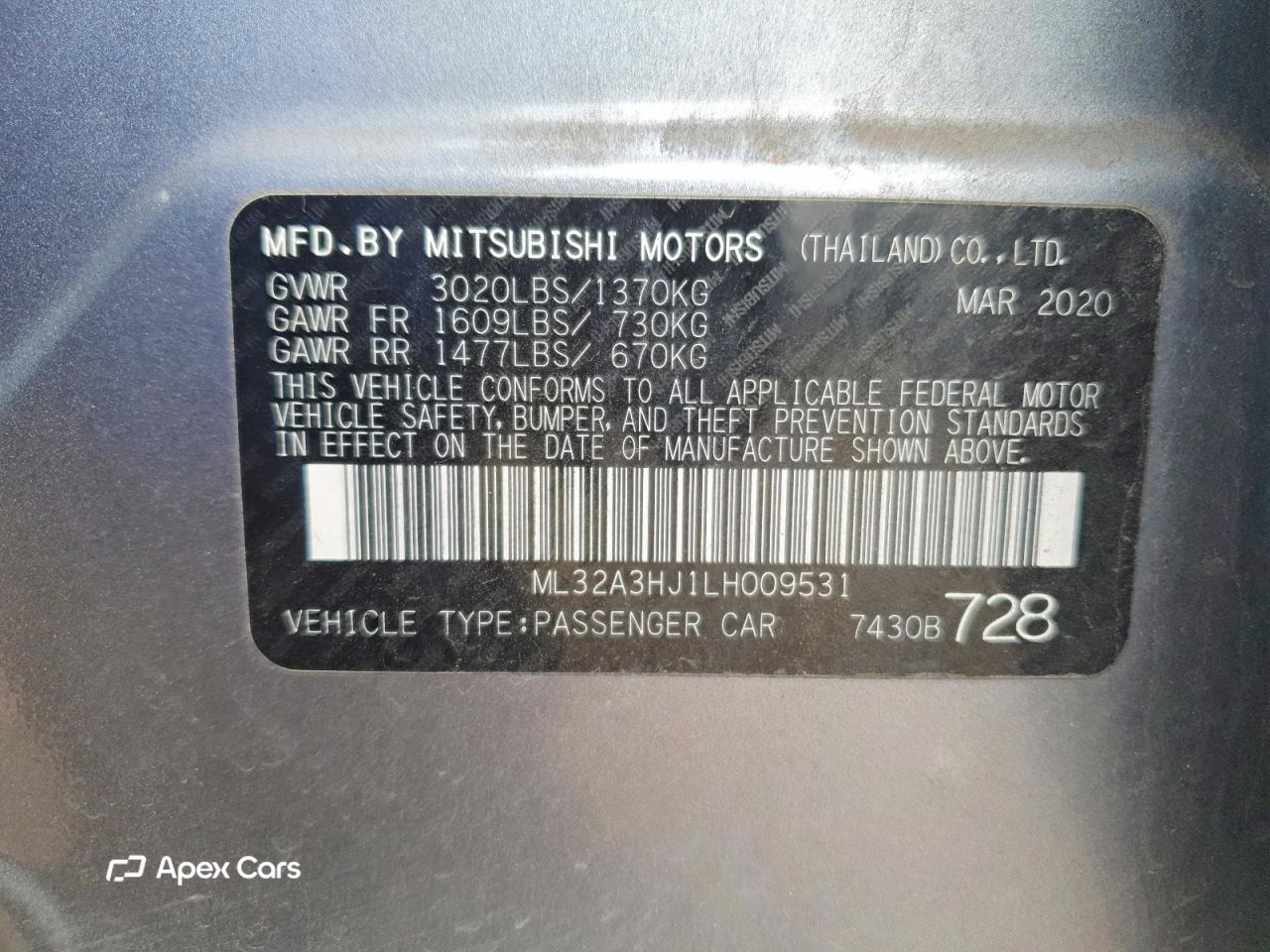 Mitsubishi Mirage 2020