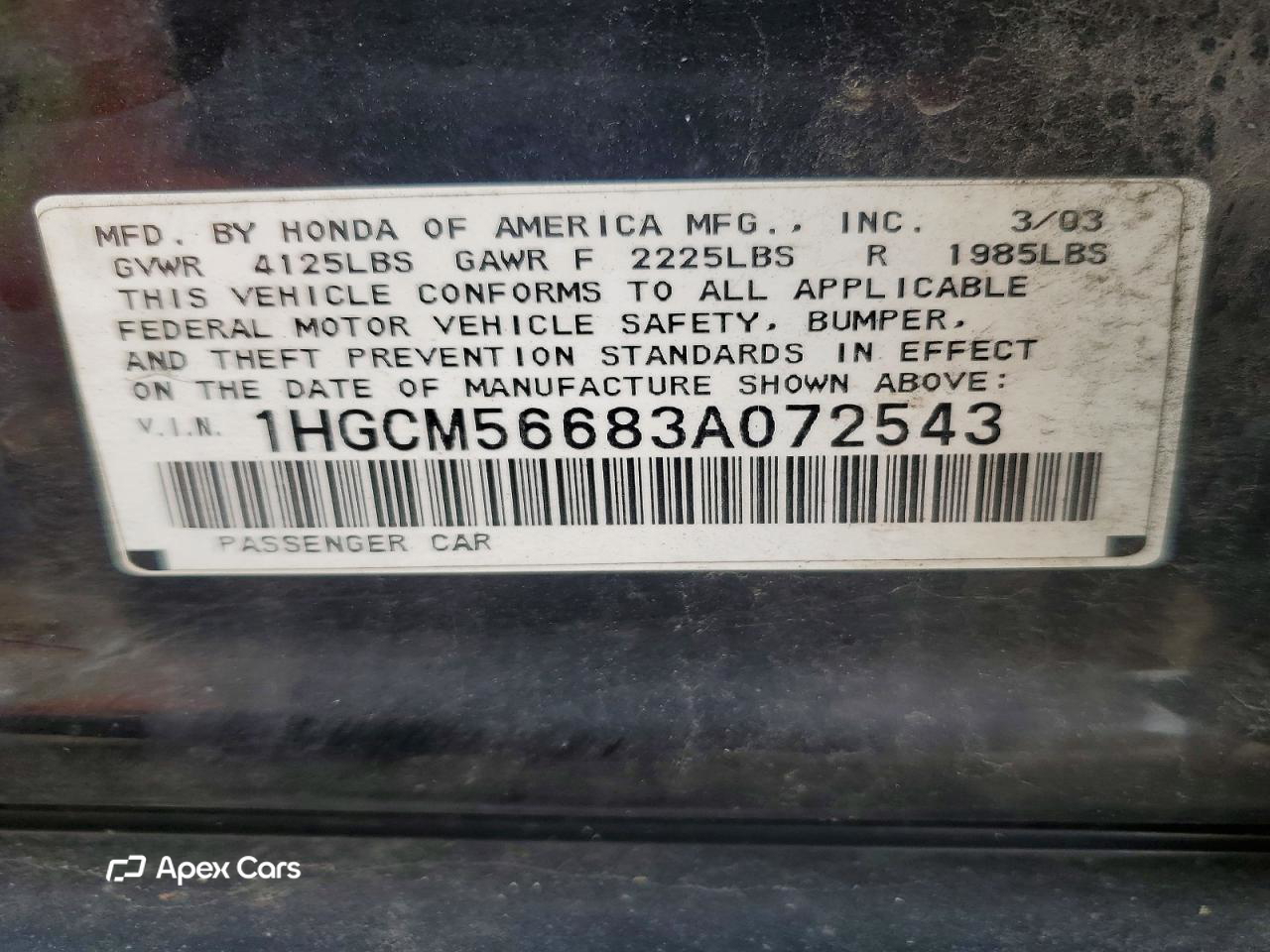 Honda Accord 2003