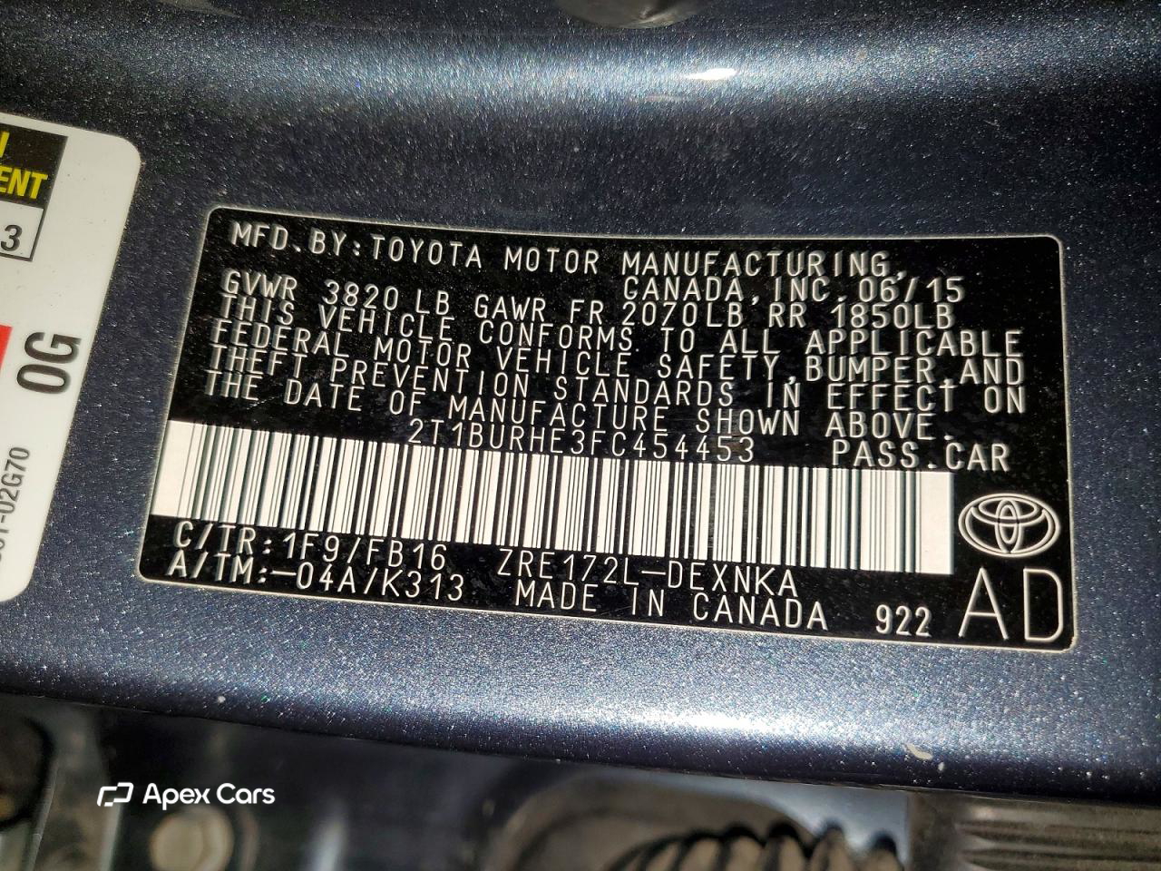 Toyota Corolla 2015