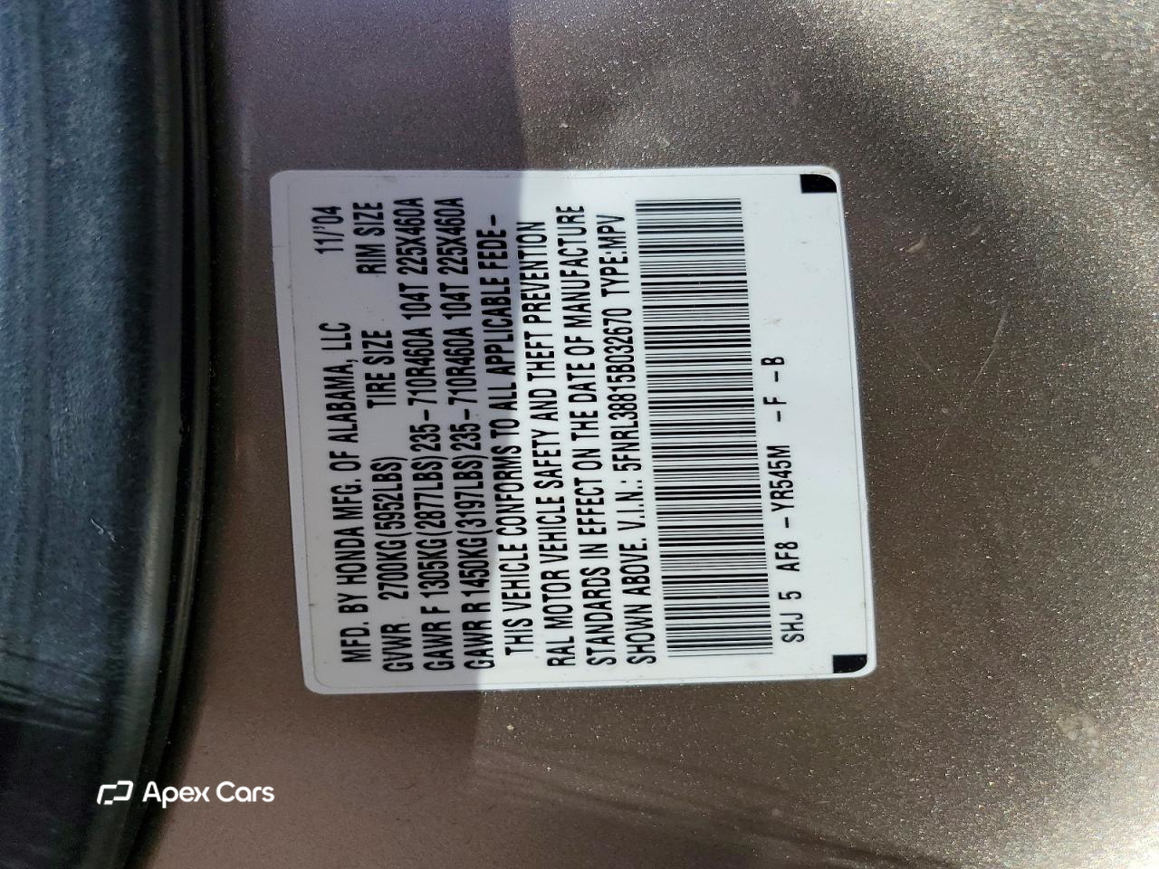 Honda Odyssey 2005