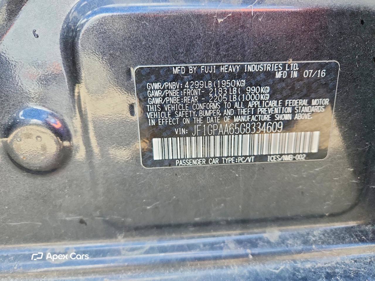 Subaru Impreza 2016