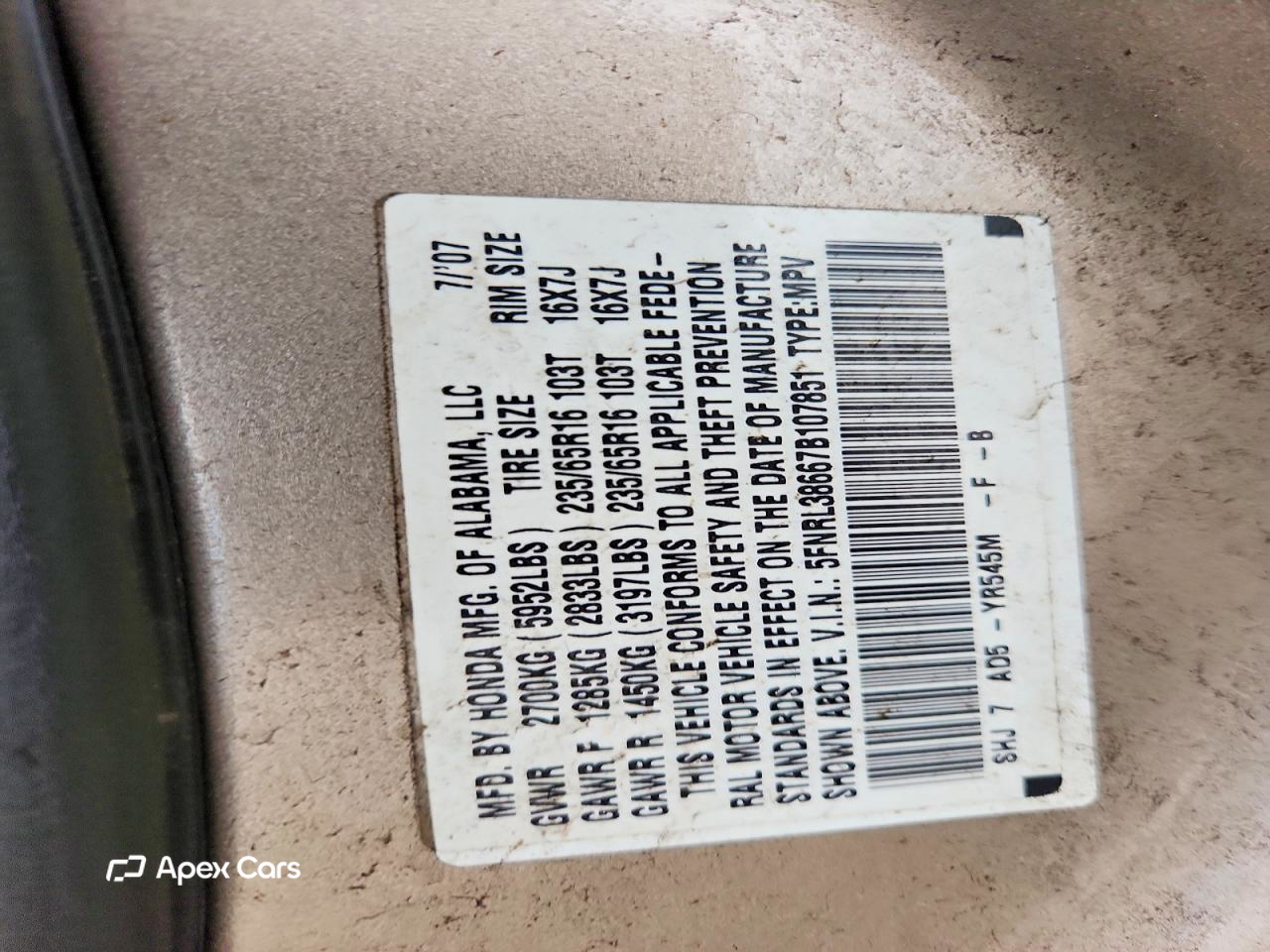 Honda Odyssey 2007