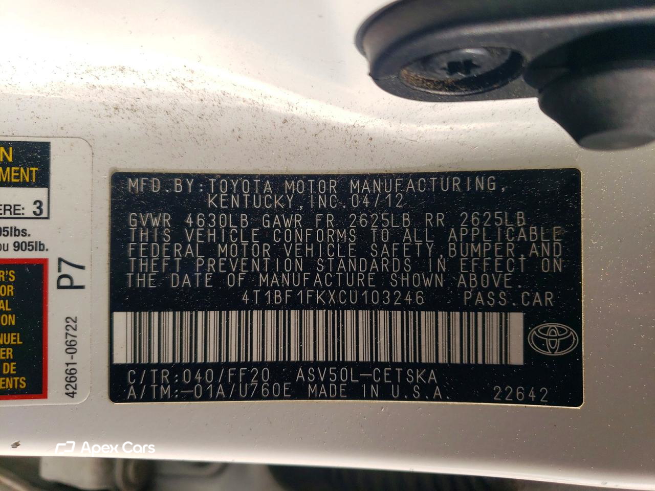 Toyota Camry 2012