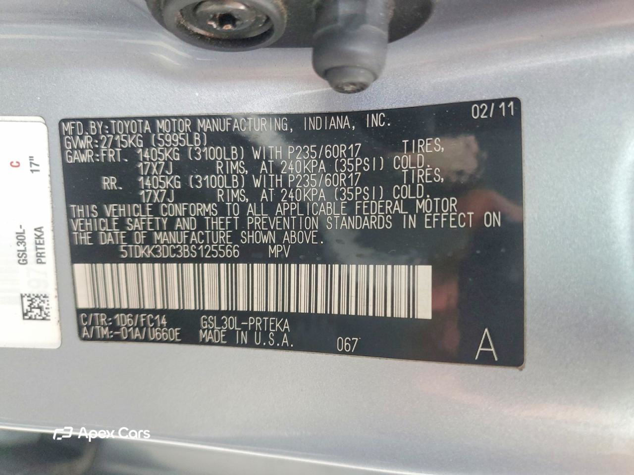 Toyota Sienna 2011