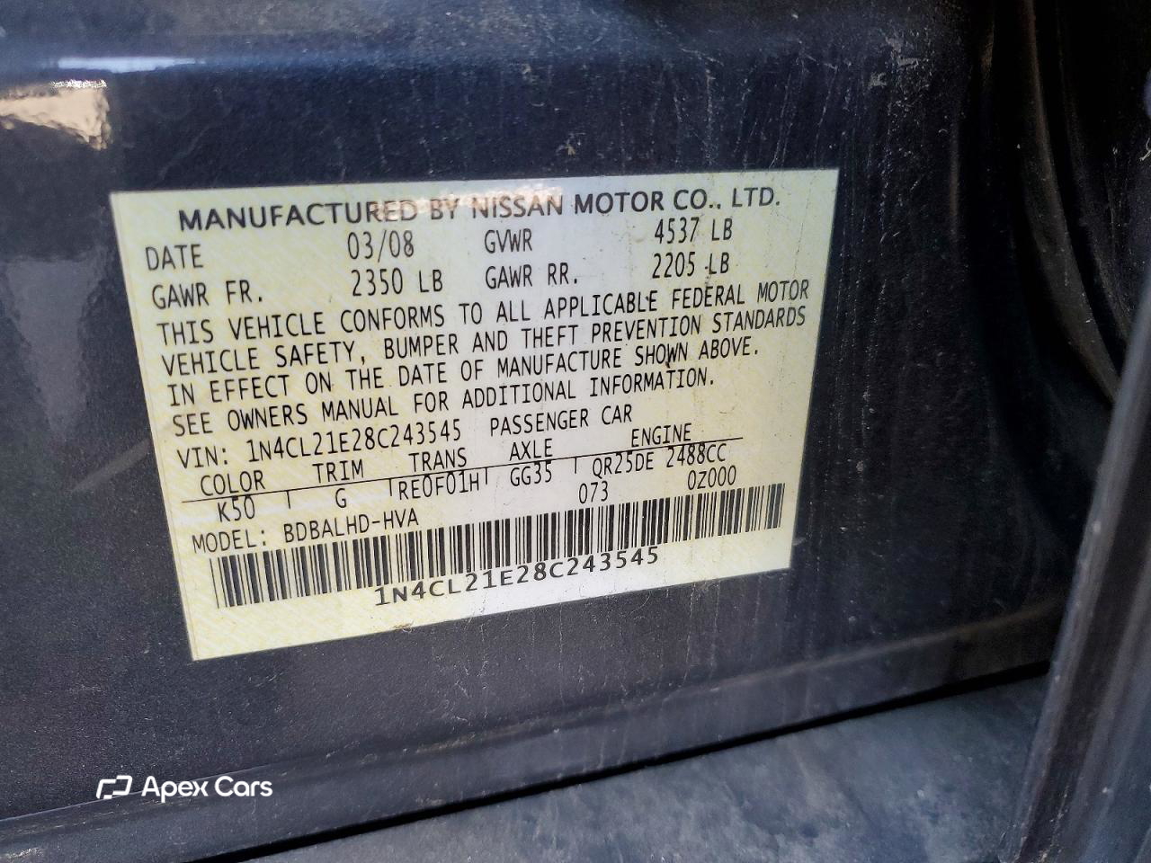Nissan Altima 2008