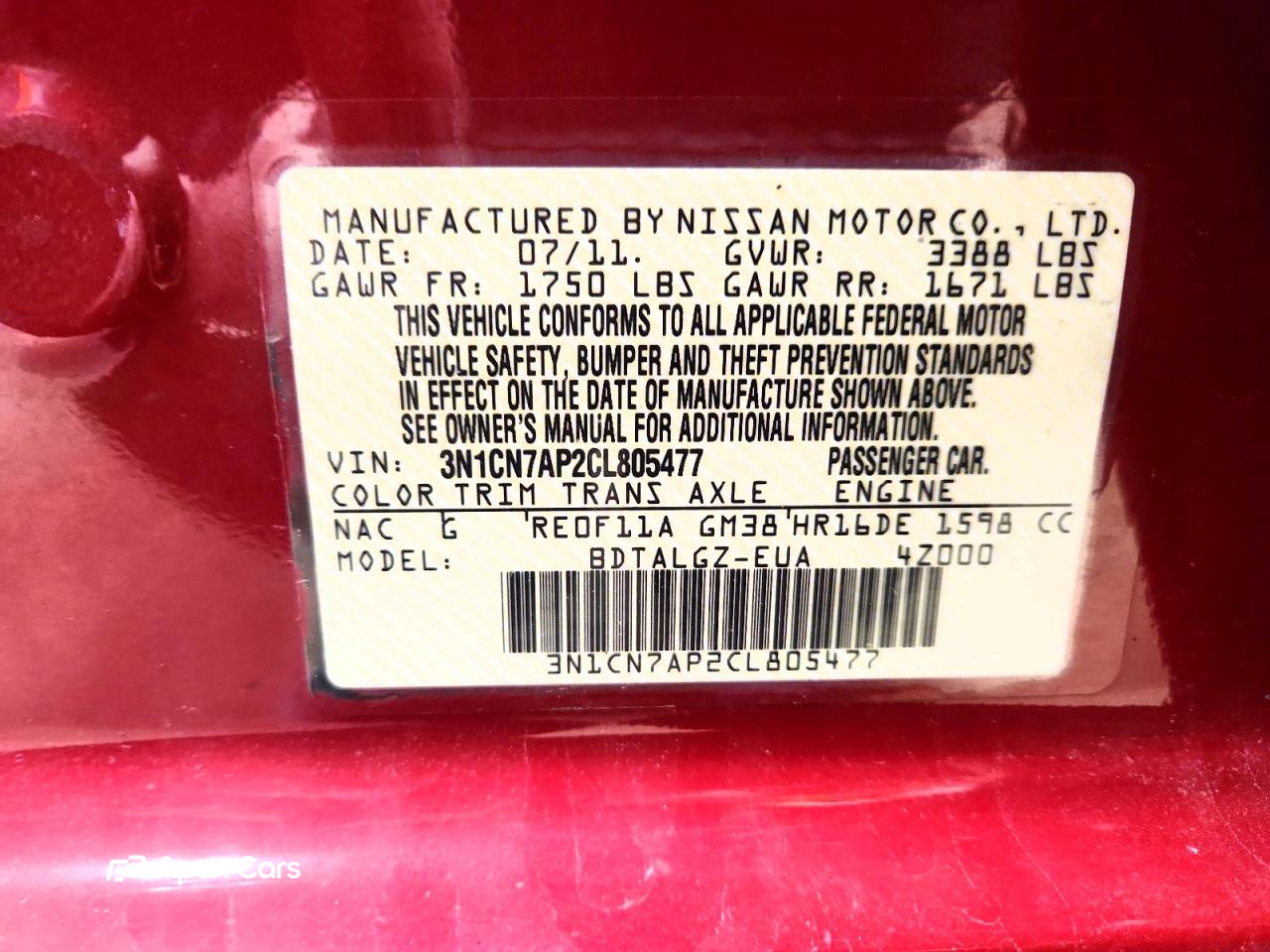 Nissan Versa 2012