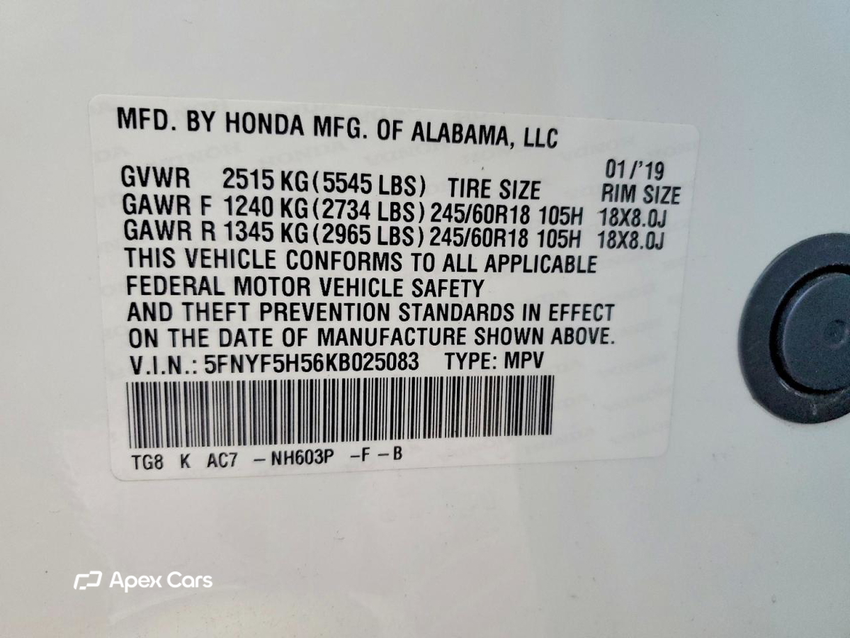 Honda Pilot 2019