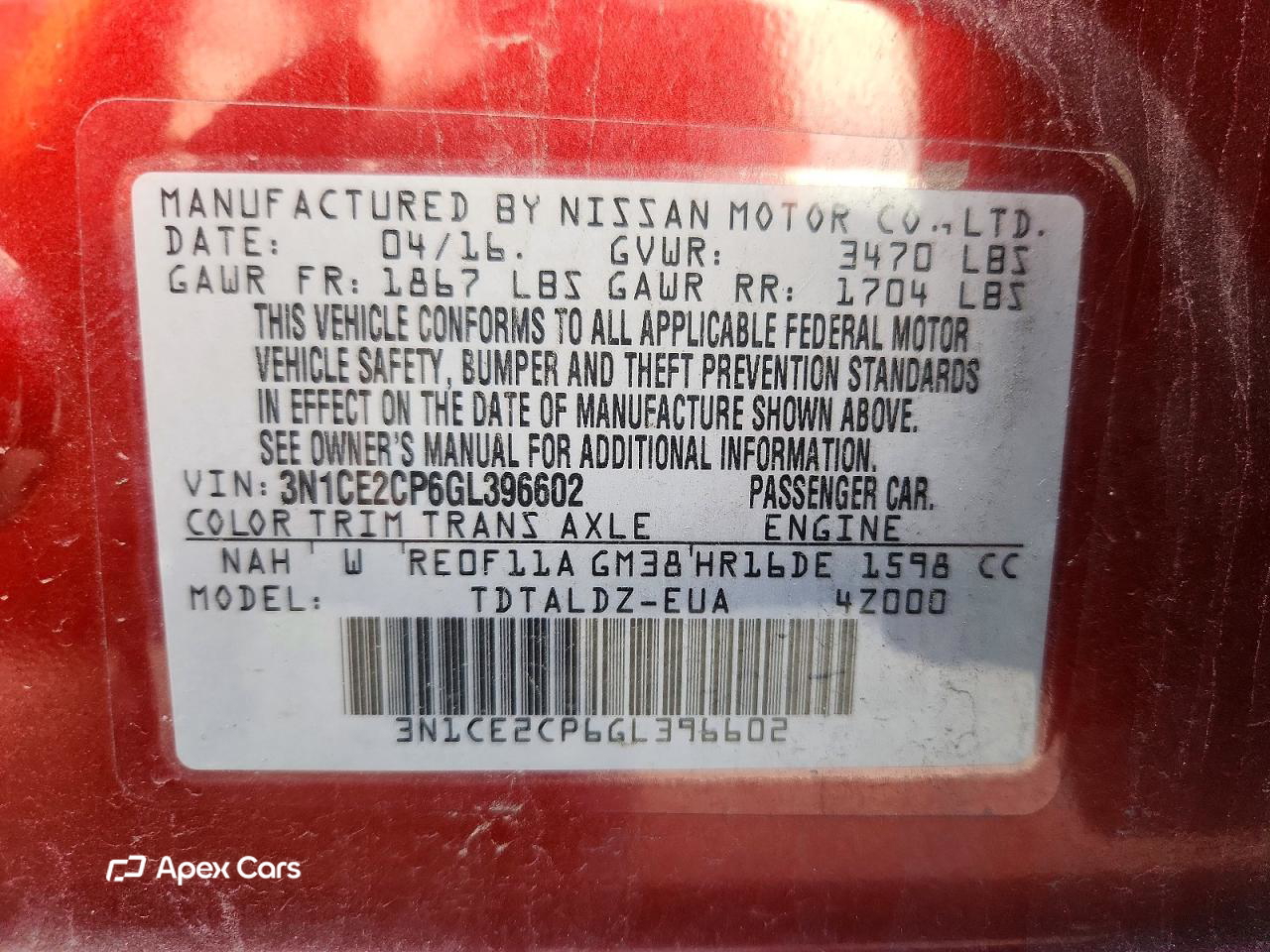 Nissan Versa 2016