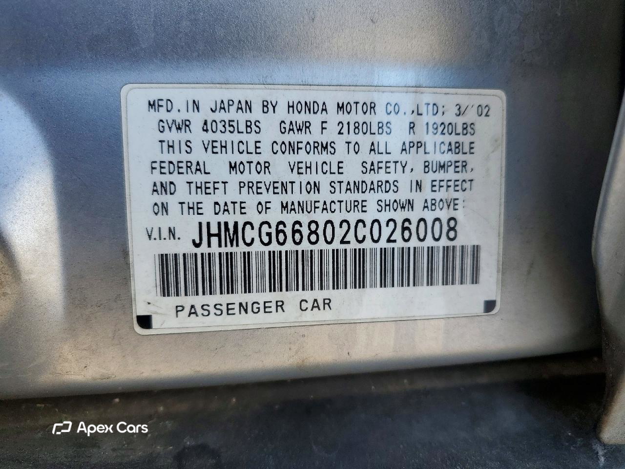 Honda Accord 2002