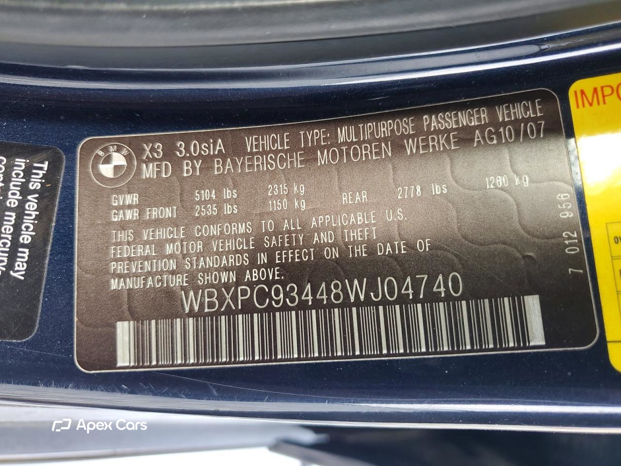 BMW X3 2008