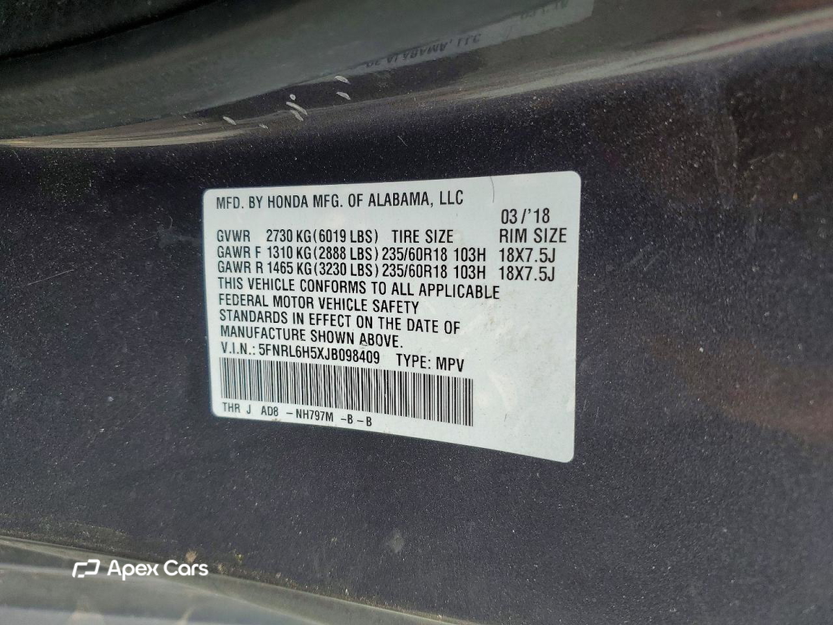 Honda Odyssey 2018